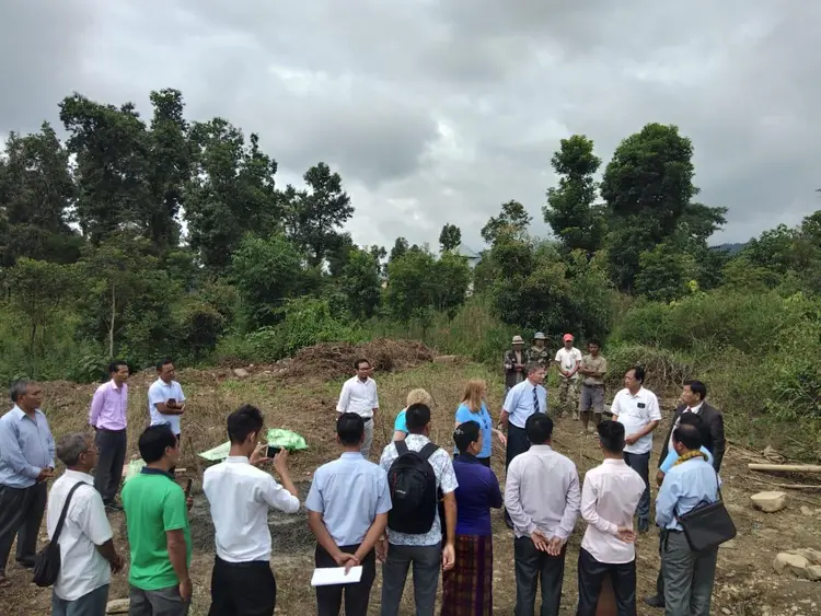 Pastor Randy Johnson Erected NTS Building Corner Pillar on 8th September 2018 