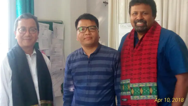 NTS Principal meeting with Dr. Paul Cornelius and Rev. Kampu at Guwahati 